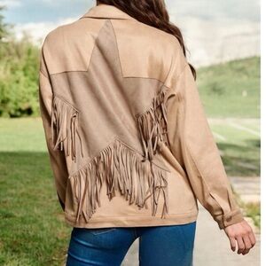 Star fringe button up Jacket